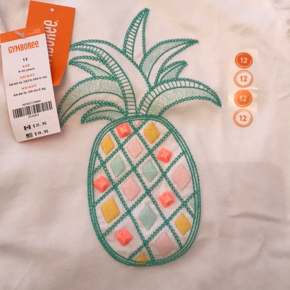 Gymboree NWT pineapple 🍍 embroidered top. - Picture 2 of 3